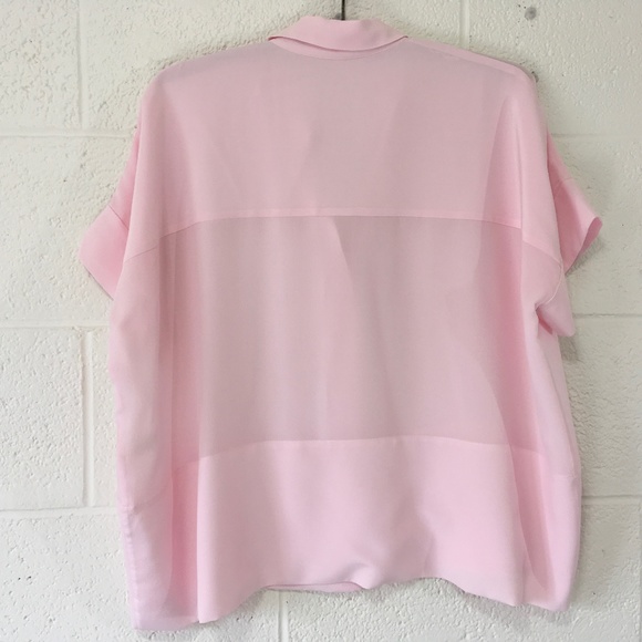 SOLD Everlane Blush Pink Square Silk Blouse - Picture 7 of 8